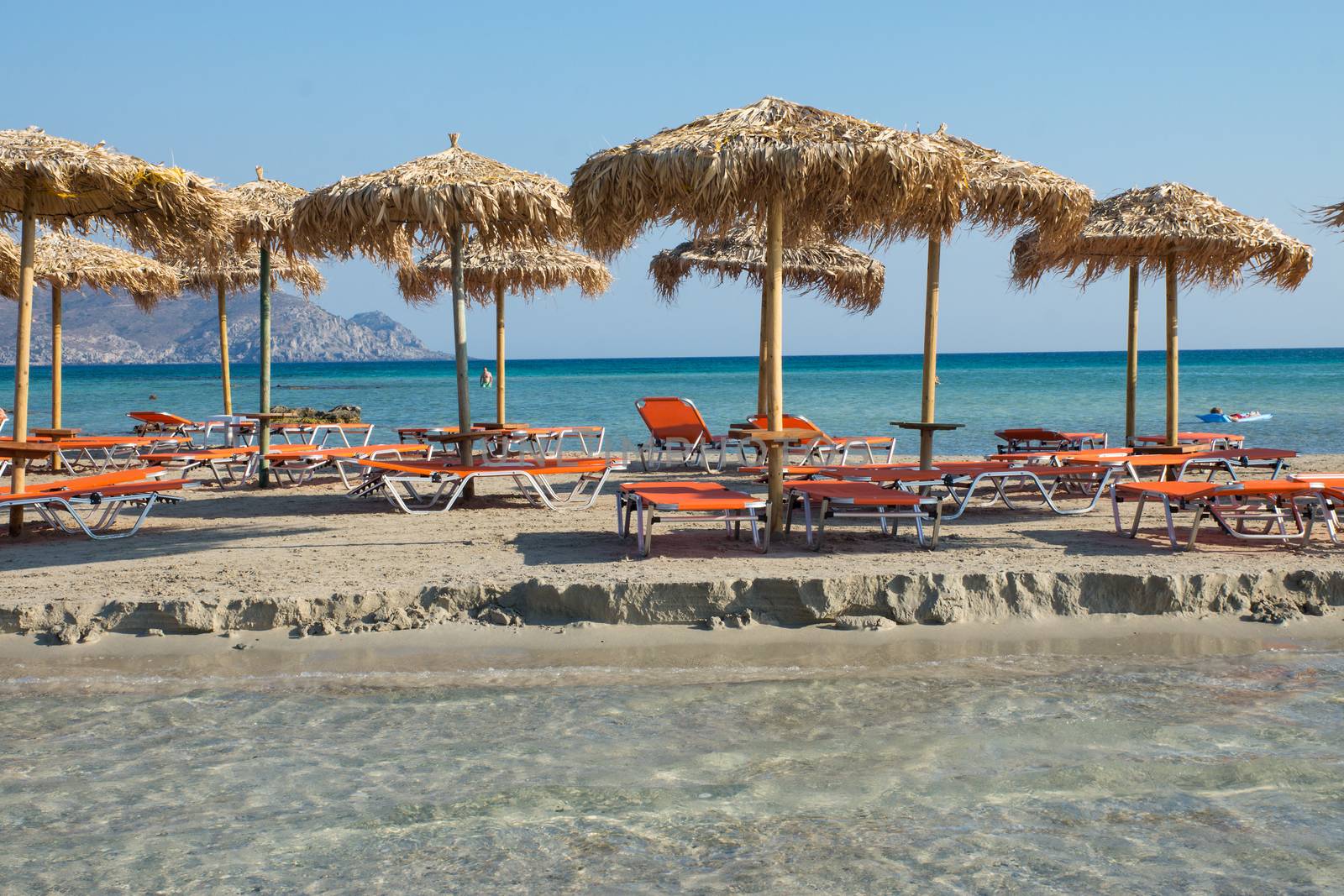 The beautiful Elafonisi beach on Crete island