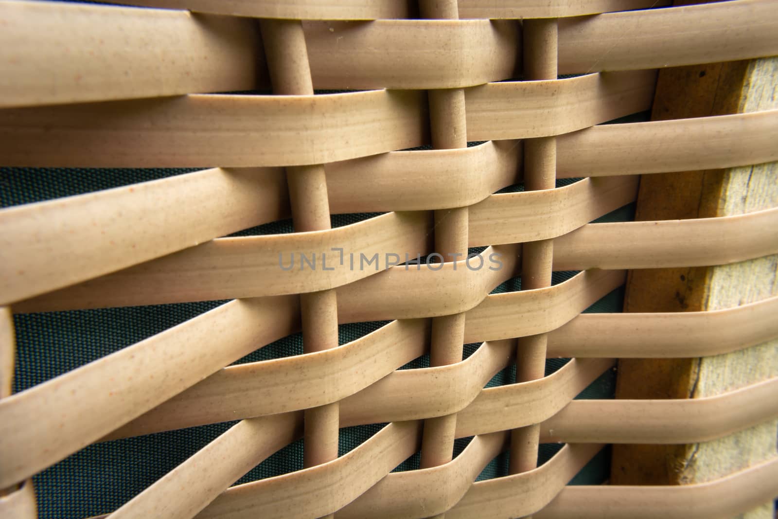 Close up the beach wicker basket structure