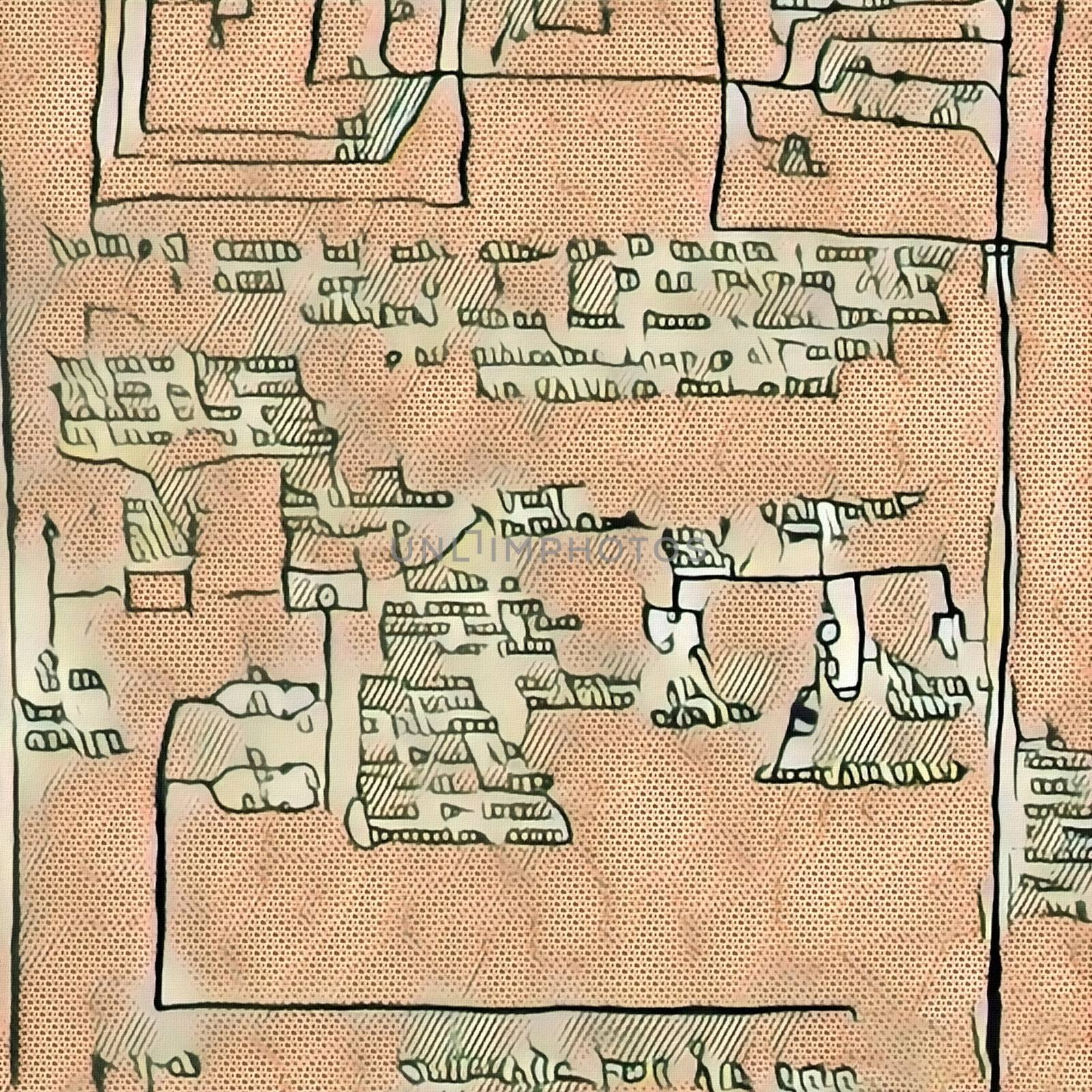 Modern art. Image of schematic diagram. 3D rendering