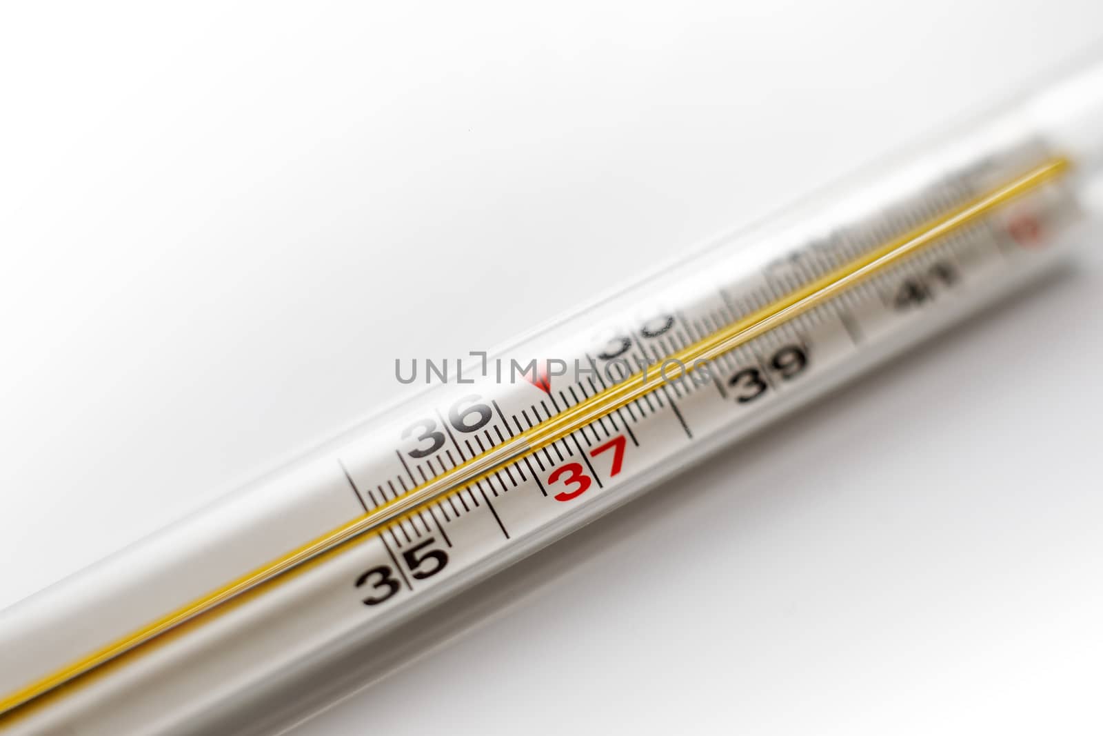 Mercury thermometer. The normal temperature of a healthy person is 36.6 by 9parusnikov