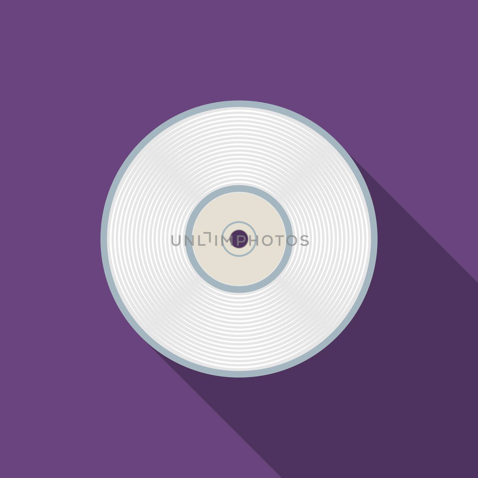 Flat design vector compact disc icon with long shadow by Lemon_workshop