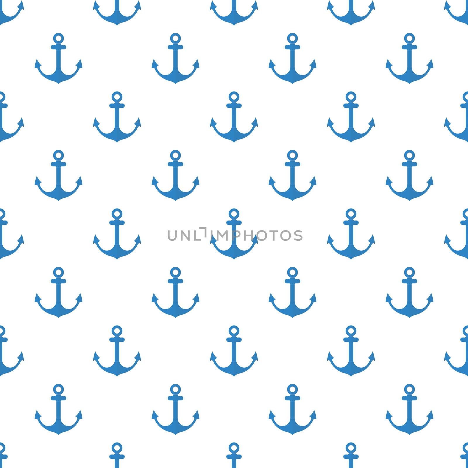 Anchor Seamless Pattern flat design Vector Illustration