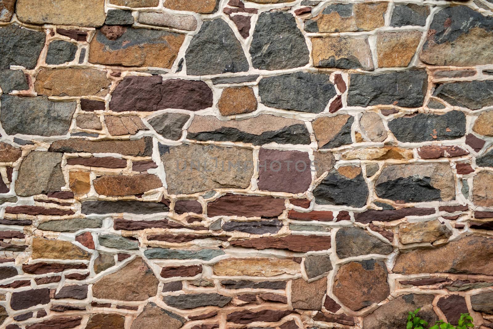 Gorgeous colonial Pennsylvania colorful stone wall by marysalen