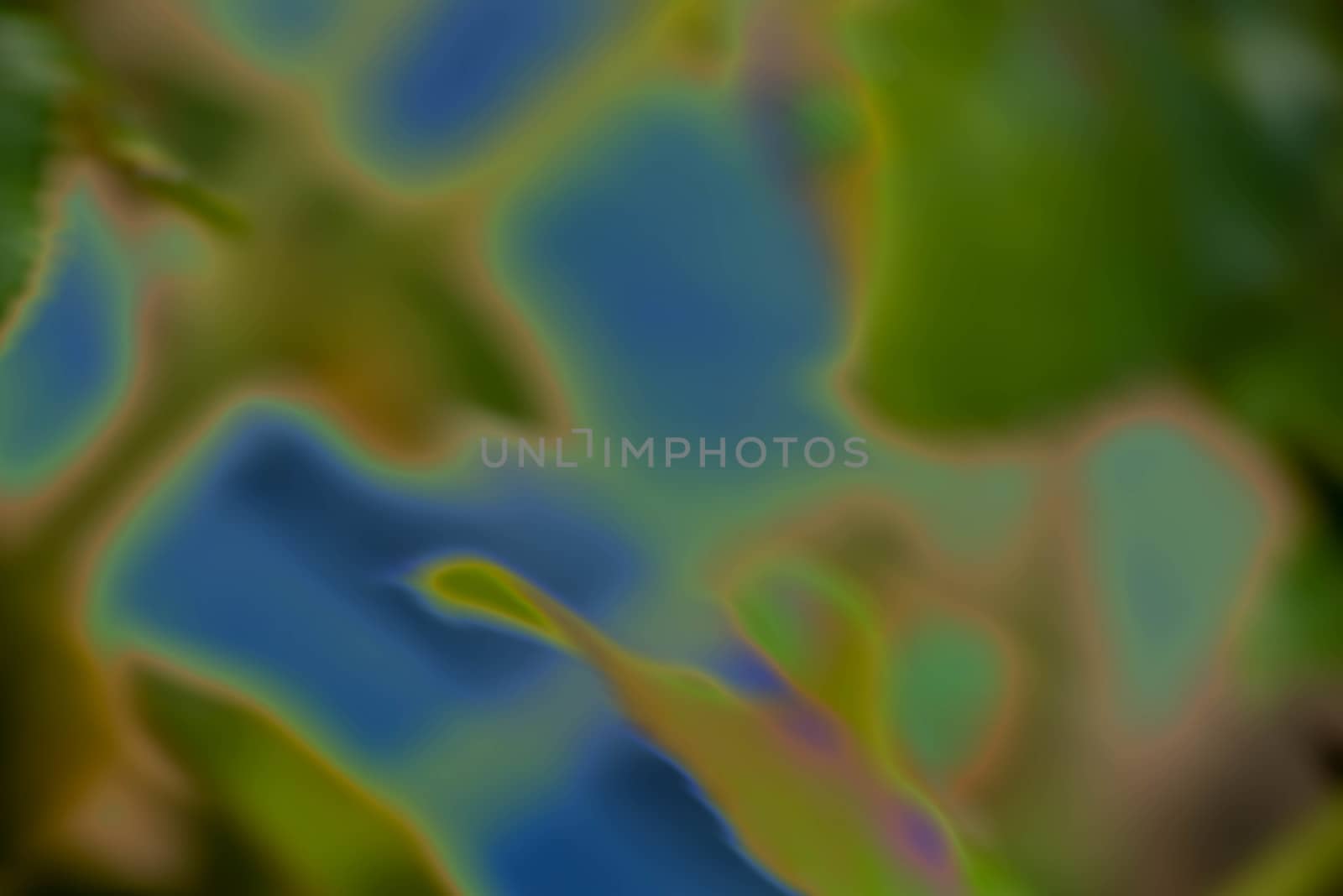 Abstract nature background with leaves and blue sky by marysalen