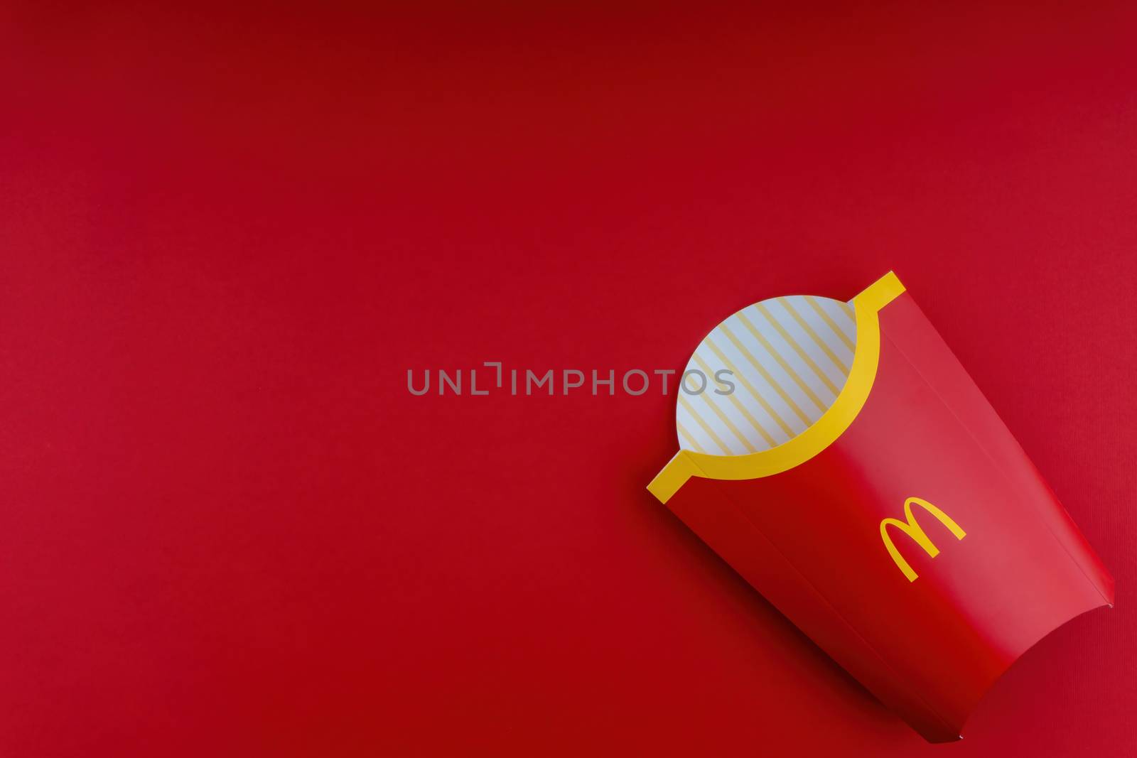 McDonalds french fries box on red background by silverwings