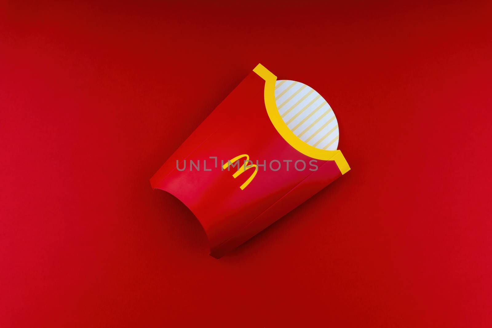 McDonalds french fries box on red background by silverwings