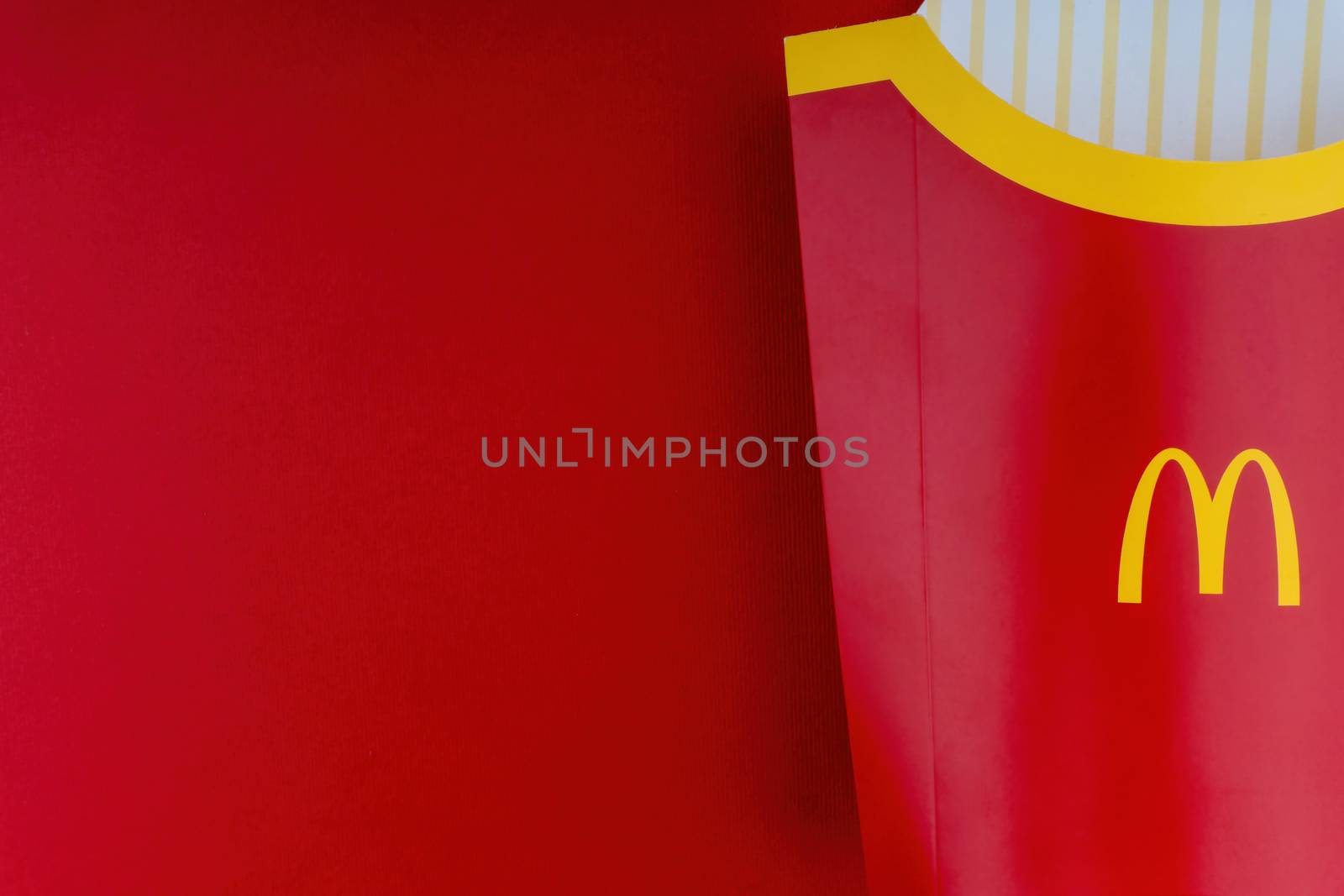 McDonalds french fries box on red background by silverwings