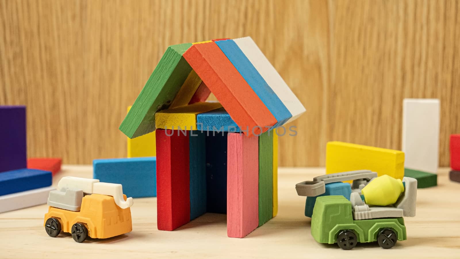 home wood toy multi colour  for property and building content