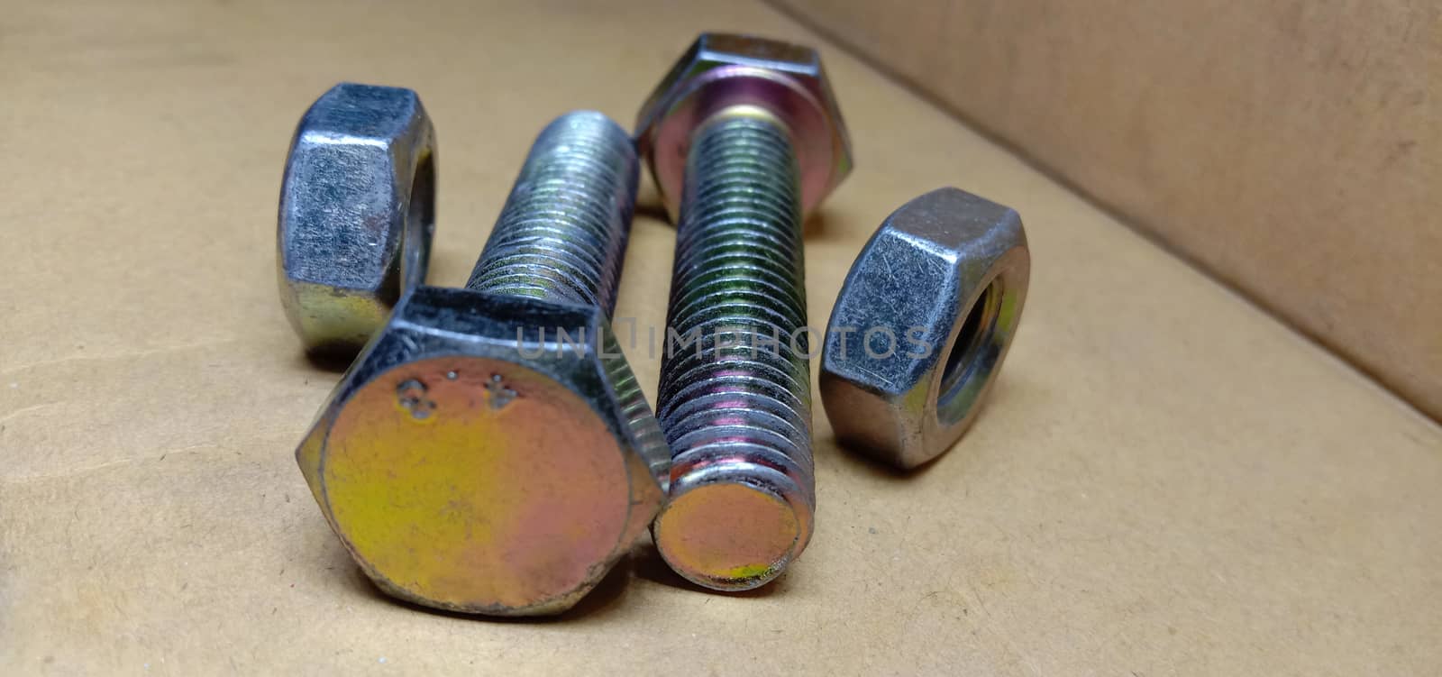 Iron Made Nut and Bolt Closeup For Sell