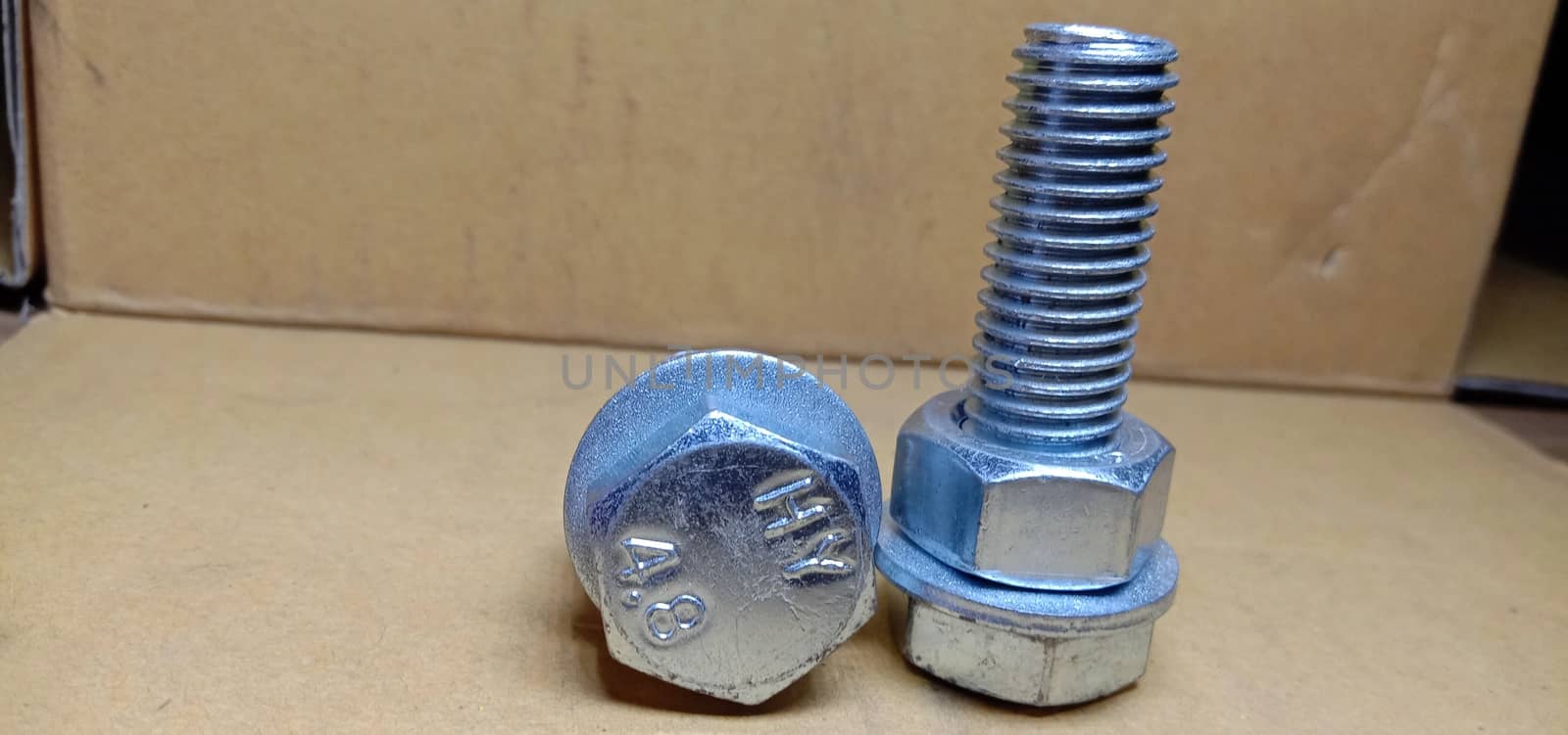 Iron Made Nut and Bolt Closeup For Sell