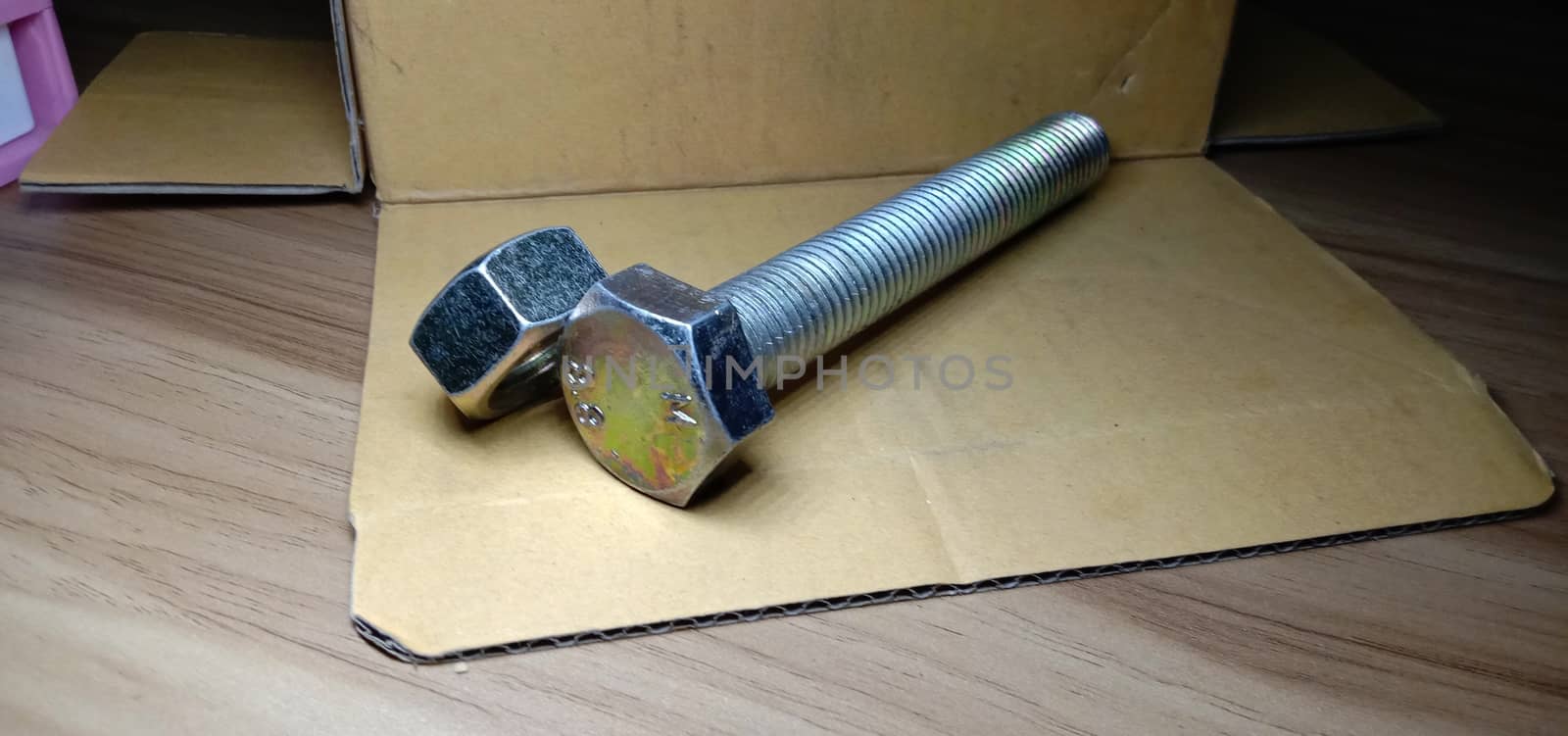 Iron Made Nut and Bolt Closeup For Sell