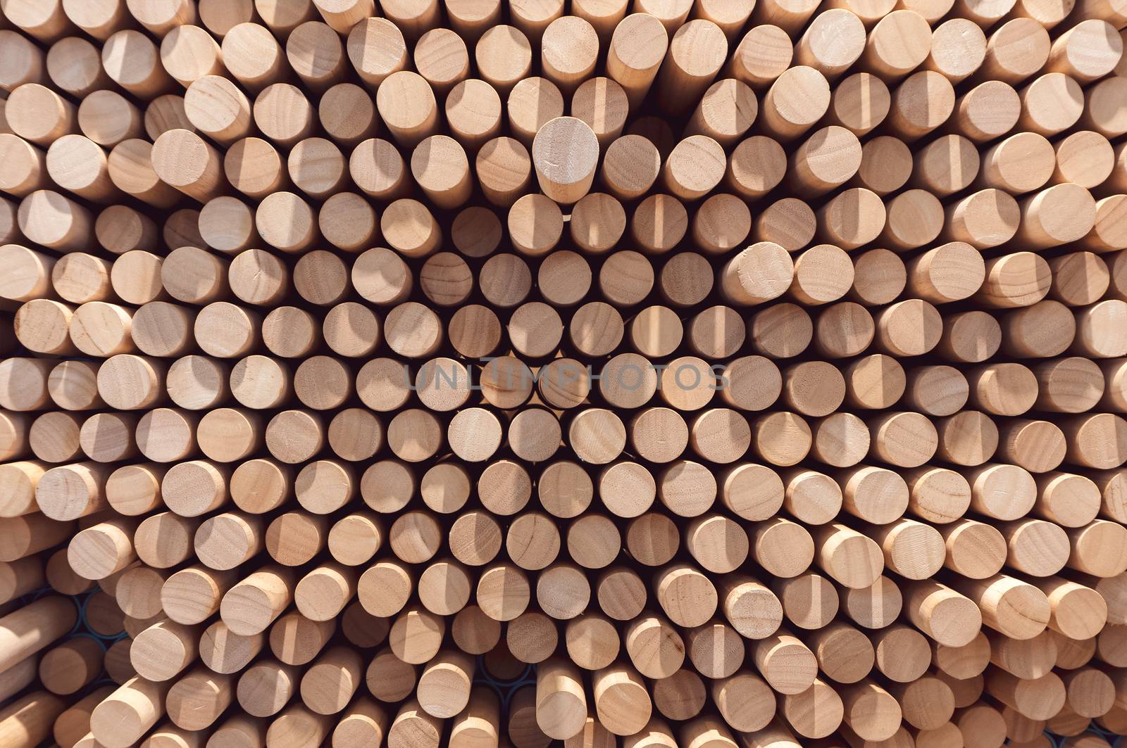 Abstract stacked wood log background by pkproject