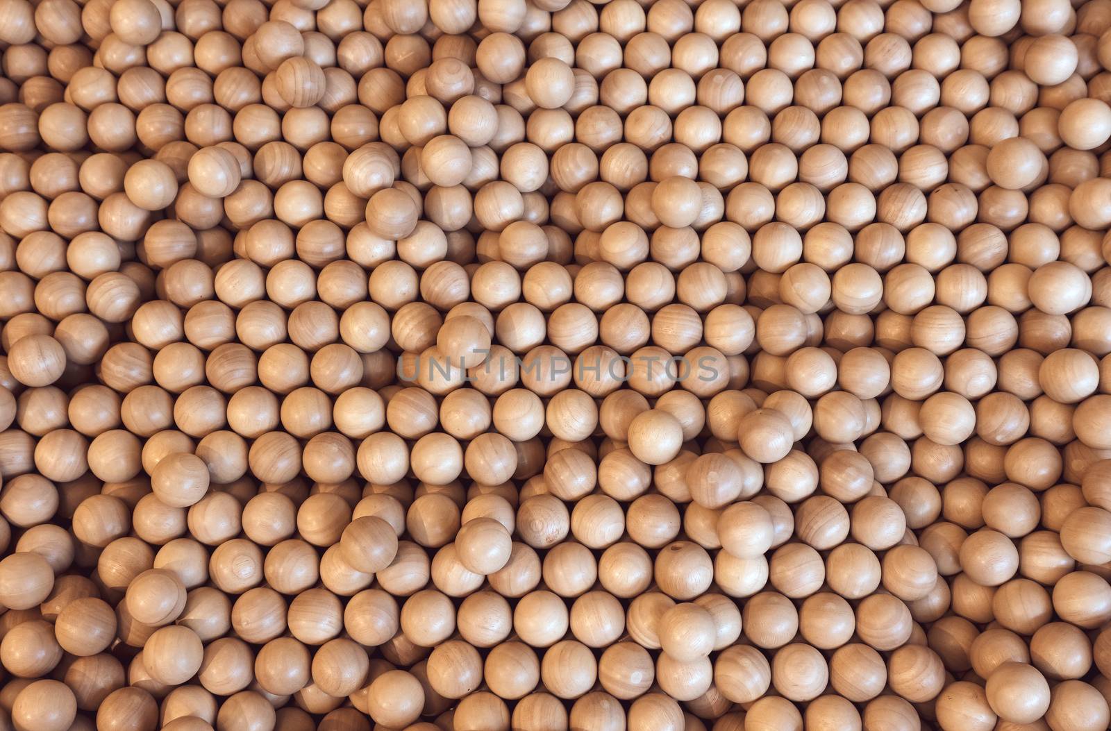 Many Wooden ball background by pkproject