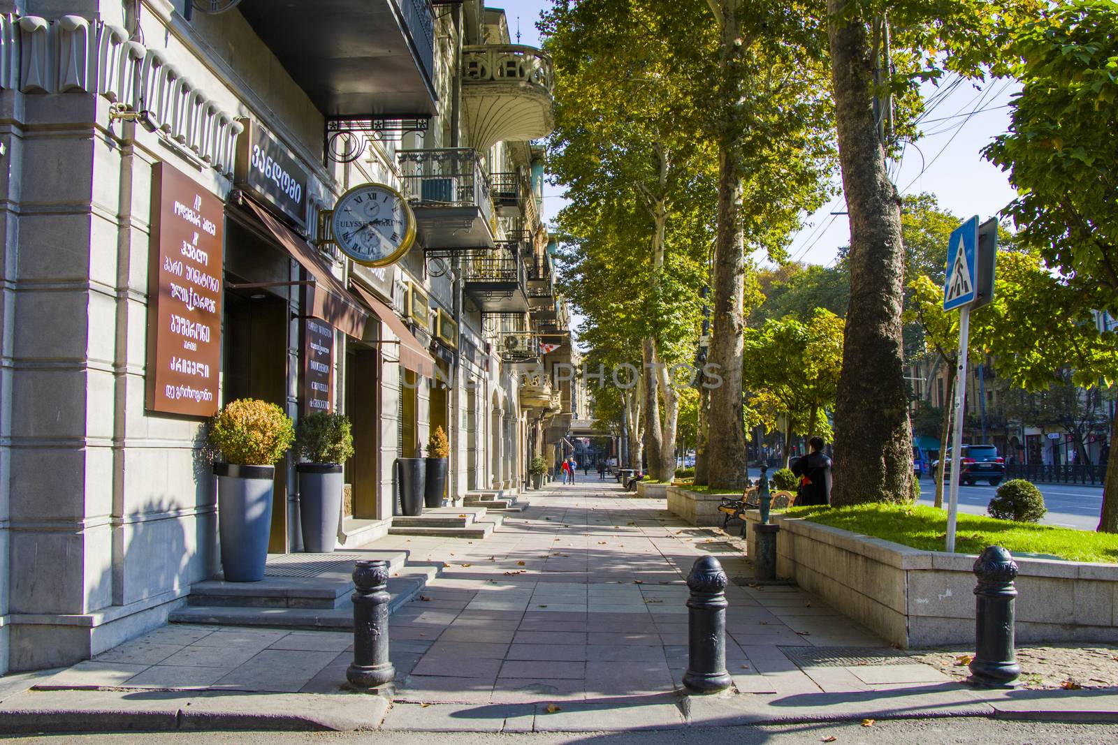 Rustaveli ave view, city center in Tbilisi, Georgia by Taidundua