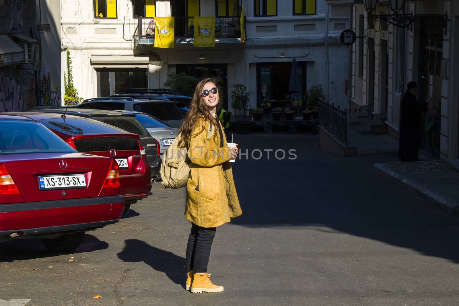 Rustaveli ave view, city center in Tbilisi, Georgia by Taidundua