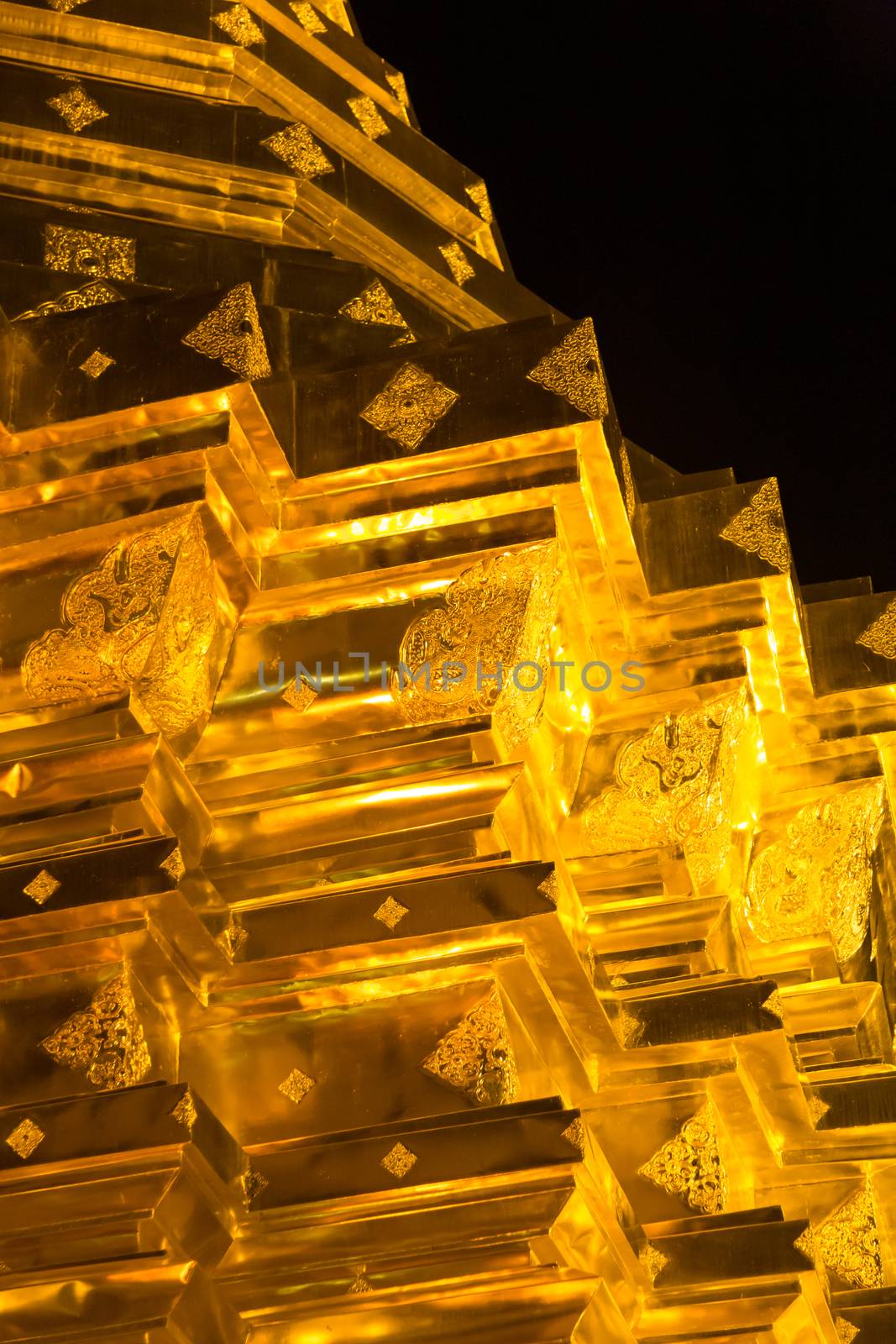 Wat Phra That Chang Mai Thailand 12.9.2015 golden Buddhist temple . High quality photo