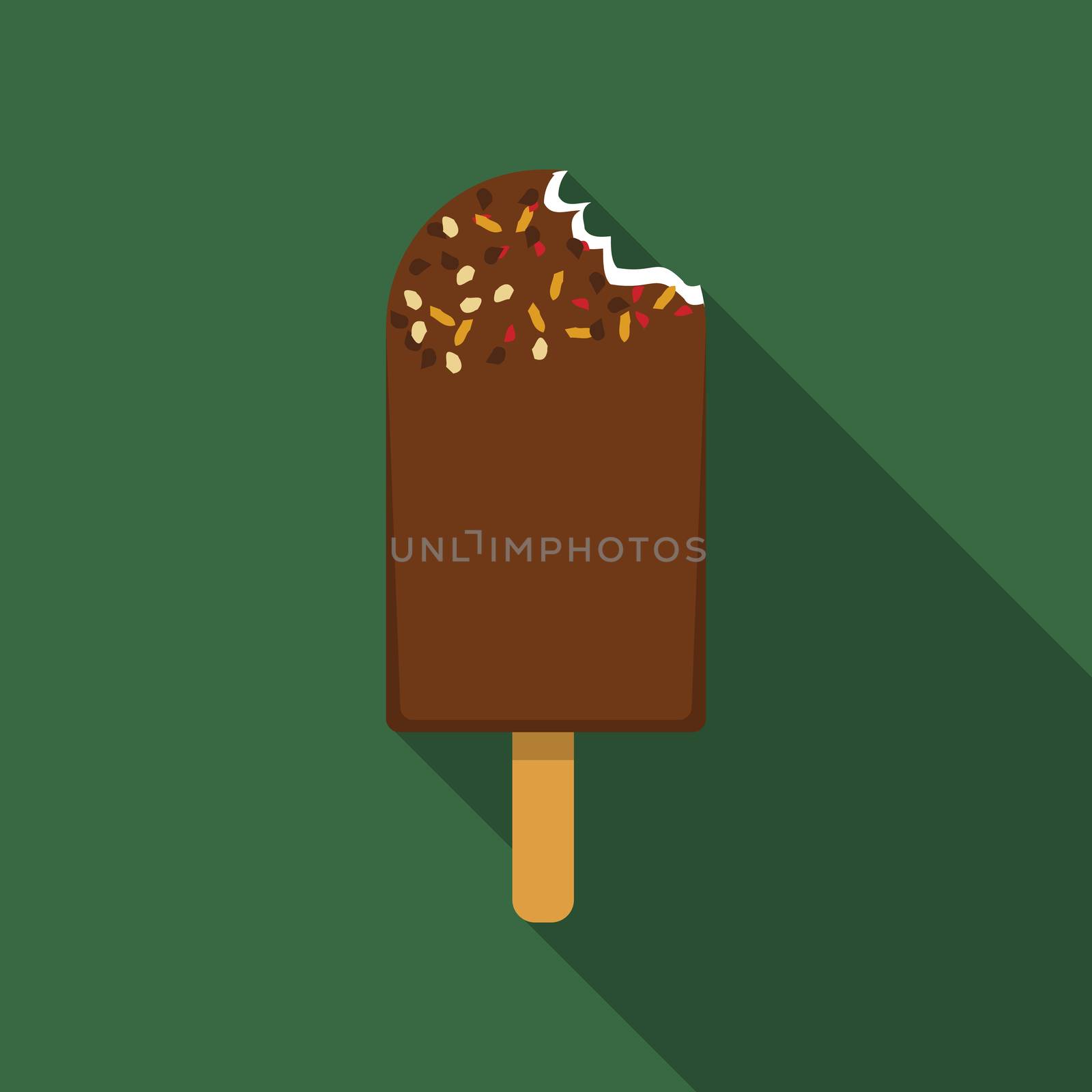 Flat design vector icecream icon with long shadowFlat design vector vinyl record icon with long shadow by Lemon_workshop