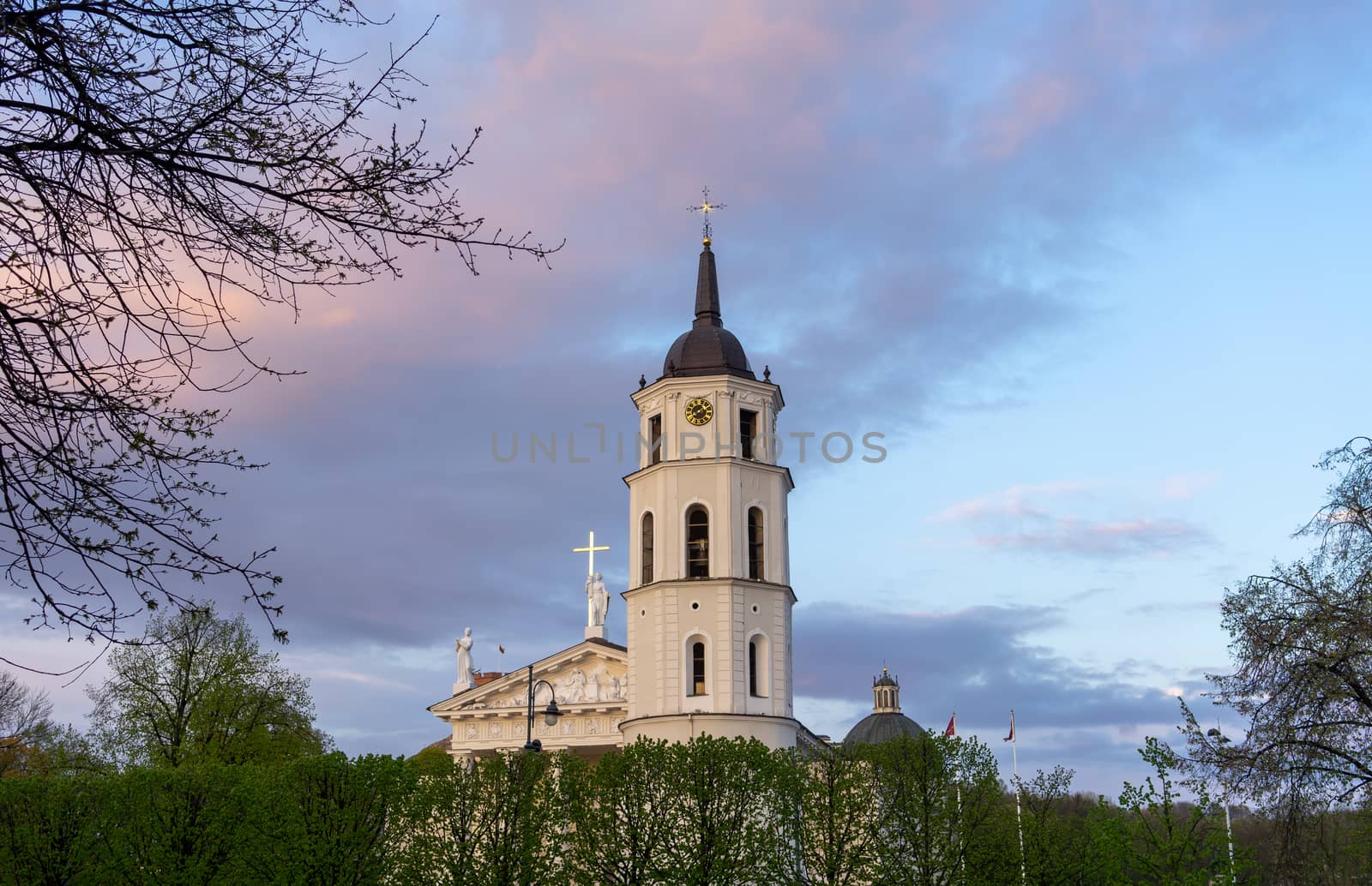 April 27, 2018 Vilnius, Lithuania. Cathedral of St. Stanislav in Vilnius.