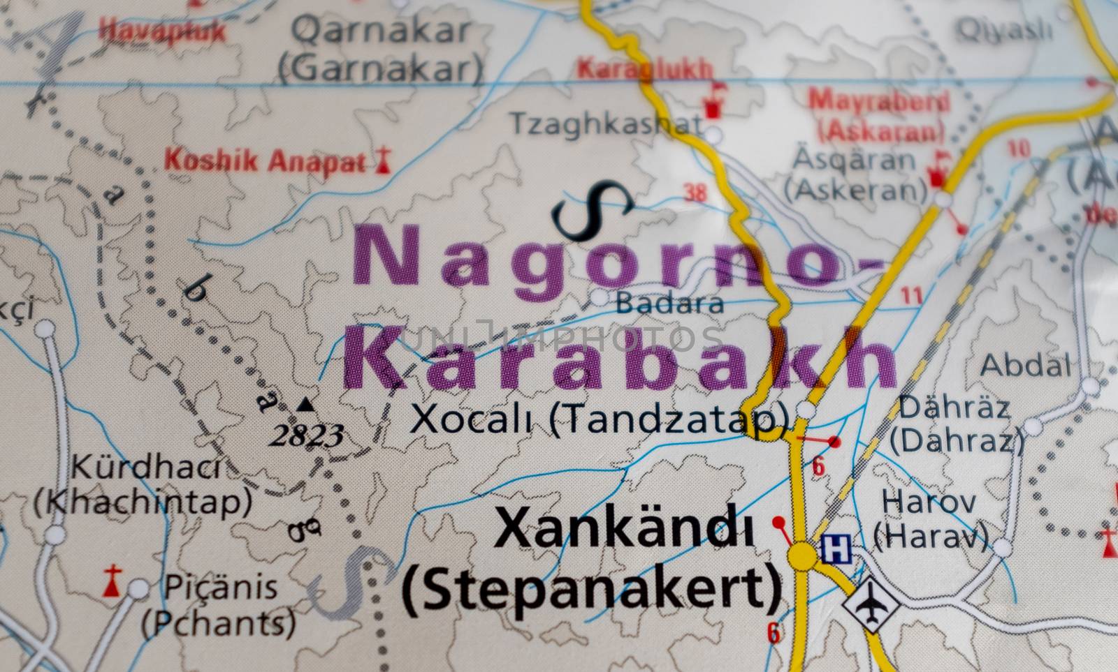 Map of Nagorno-Karabakh.