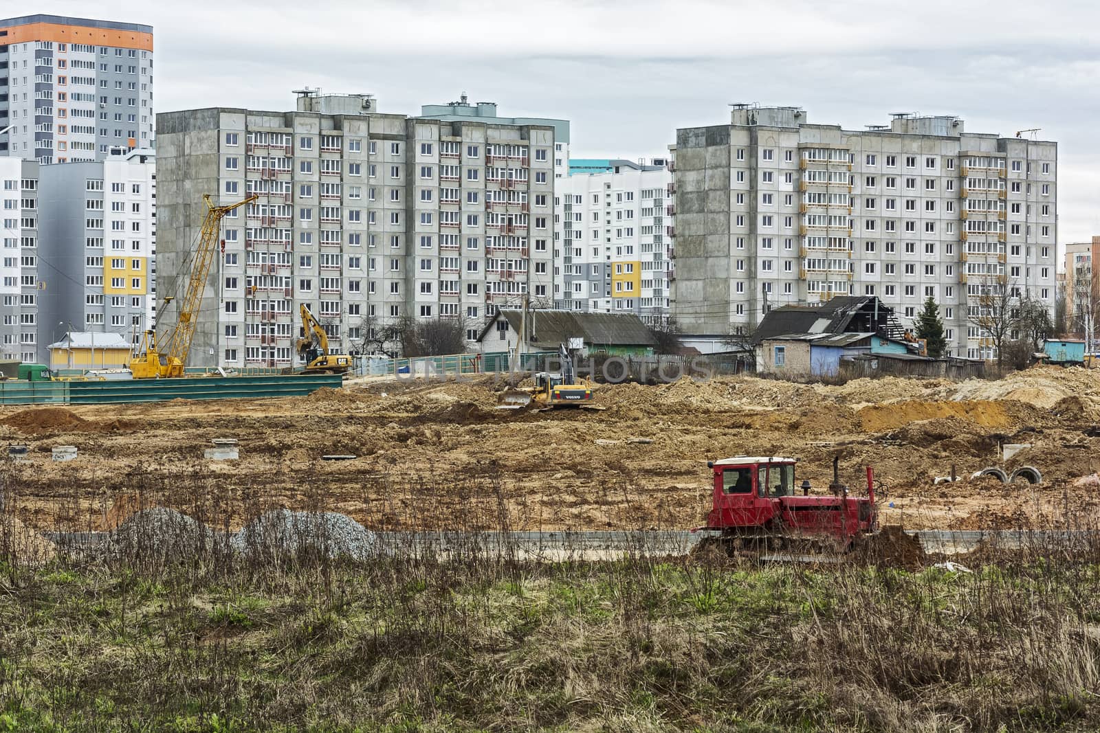 Construction of a new microdistrict on the site of the demolishe by Grommik