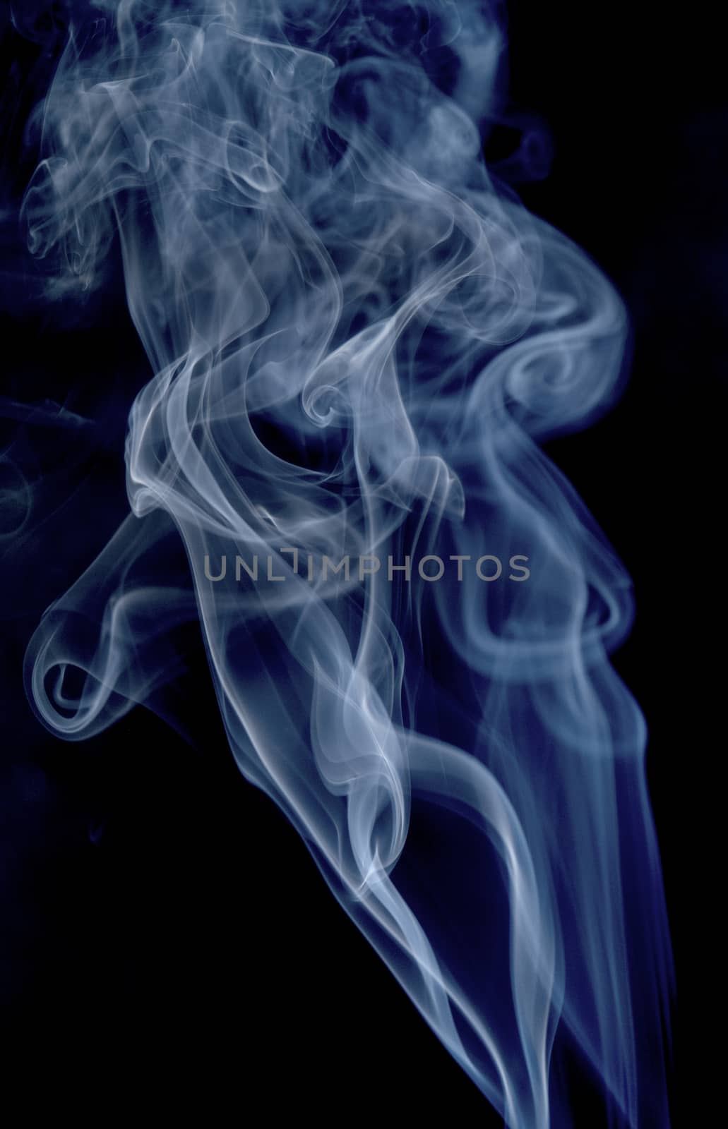 Abstract Smoke Texture Colorful Isolated Black Background.