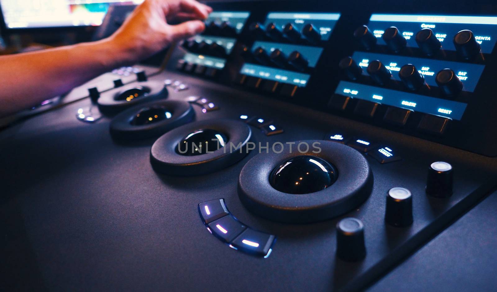 Color grading controller machine in telecine lab by gnepphoto