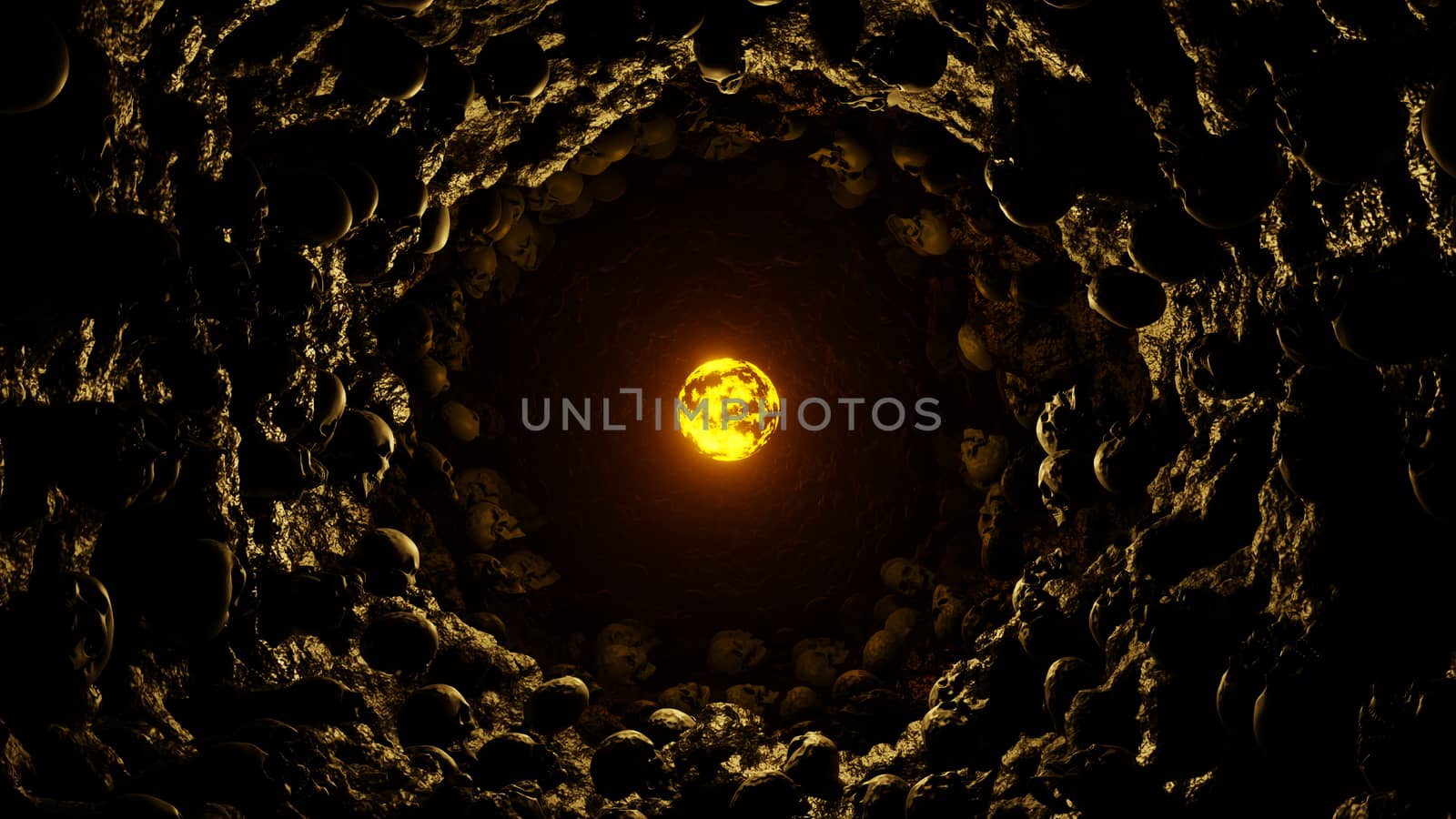 3D illustration Background for advertising and wallpaper in scary  and horror scene. 3D rendering in decorative concept.