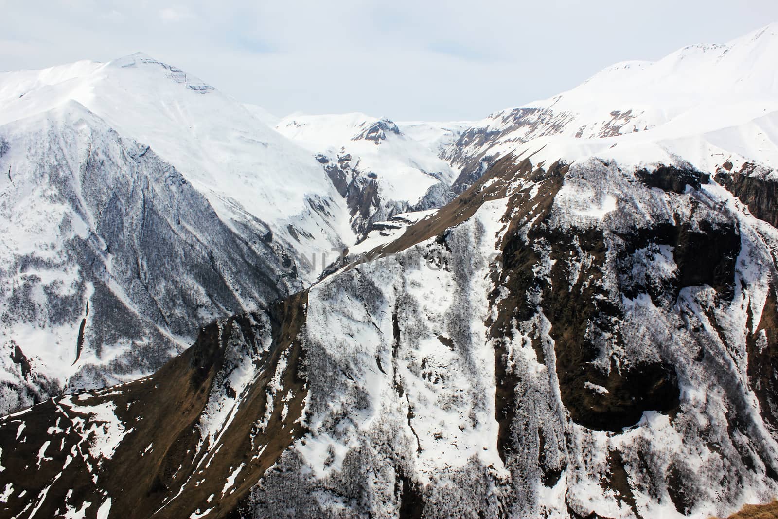 Beautiful view and mountain landscape in Georgia. Colorful places by Taidundua