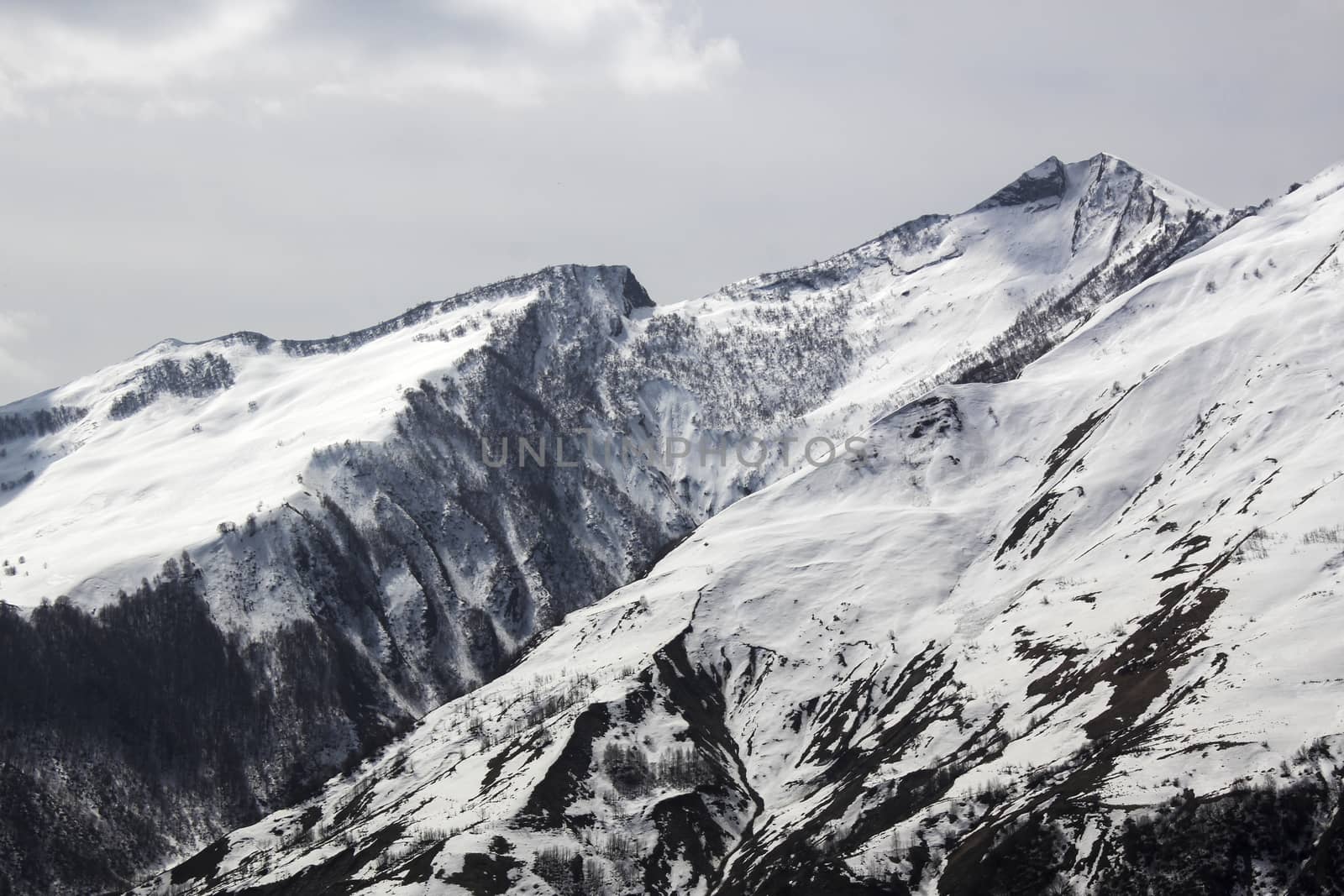 Beautiful view and mountain landscape in Georgia. Colorful places by Taidundua