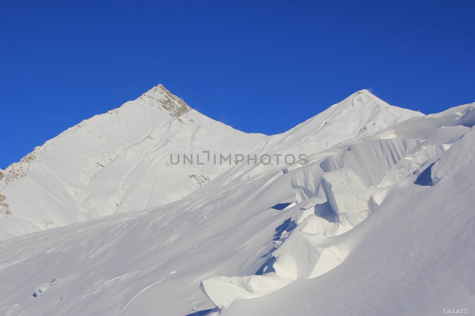 Beautiful view and mountain landscape in Georgia. Colorful places by Taidundua