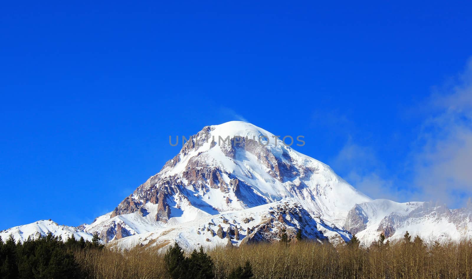 Beautiful view and mountain landscape in Georgia. Colorful places by Taidundua