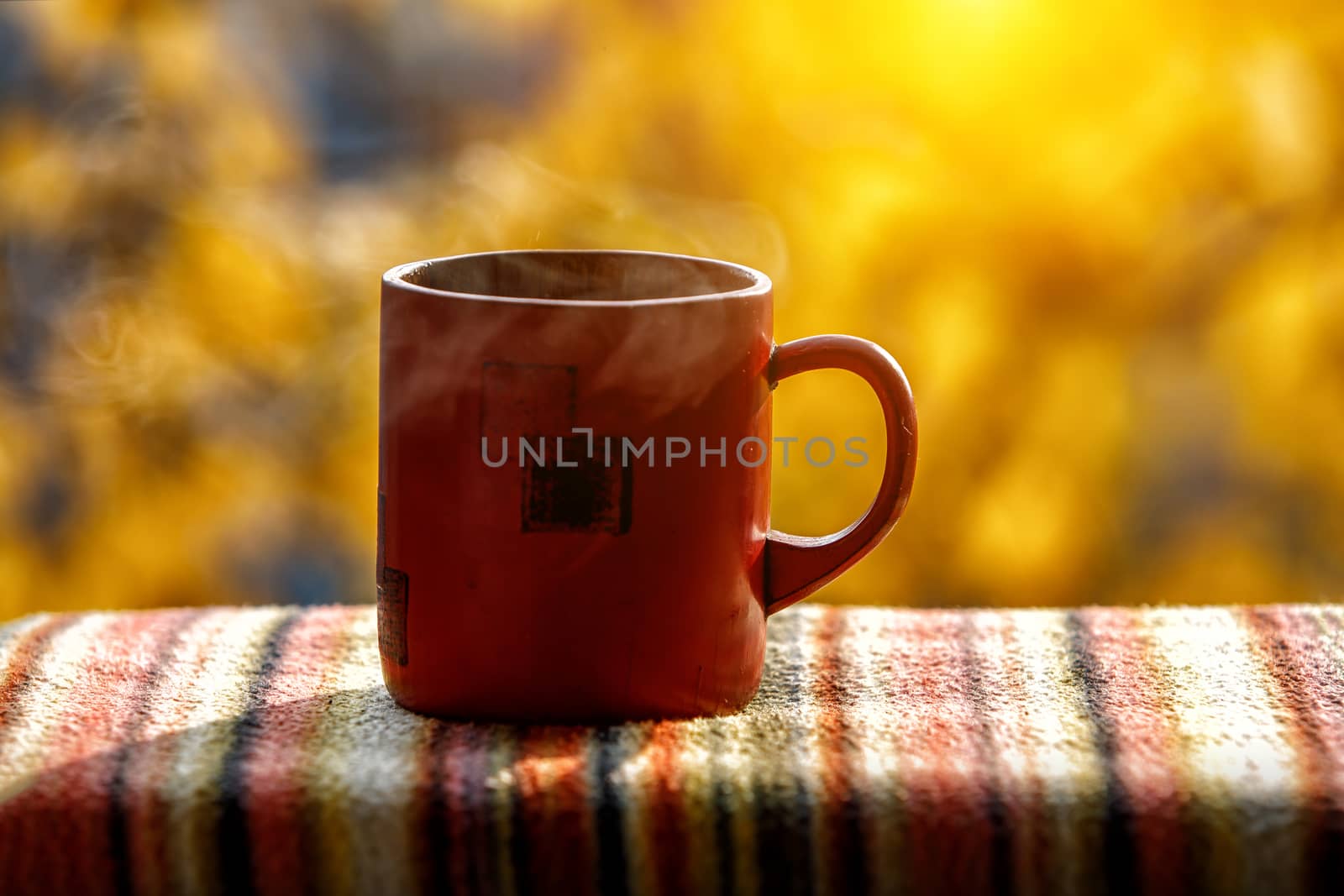 A cup of warm tea. Autumn comfort. by 9parusnikov