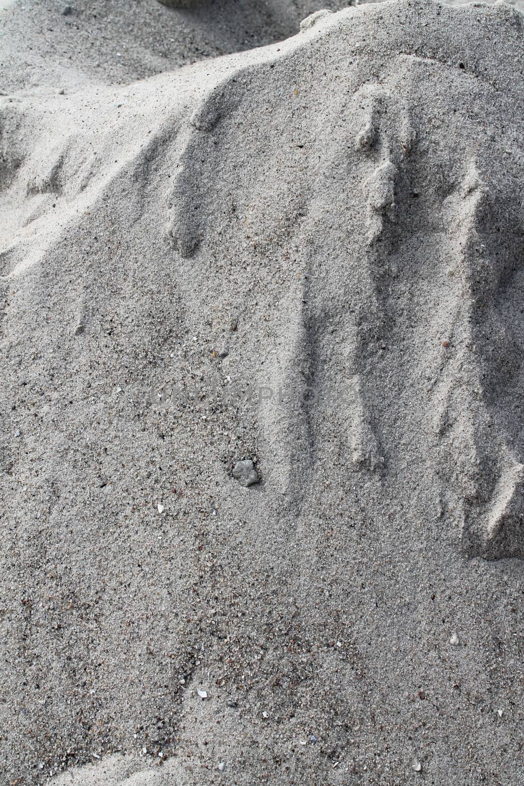 Detailed close up view on sand on a beach at the baltic sea in Germany