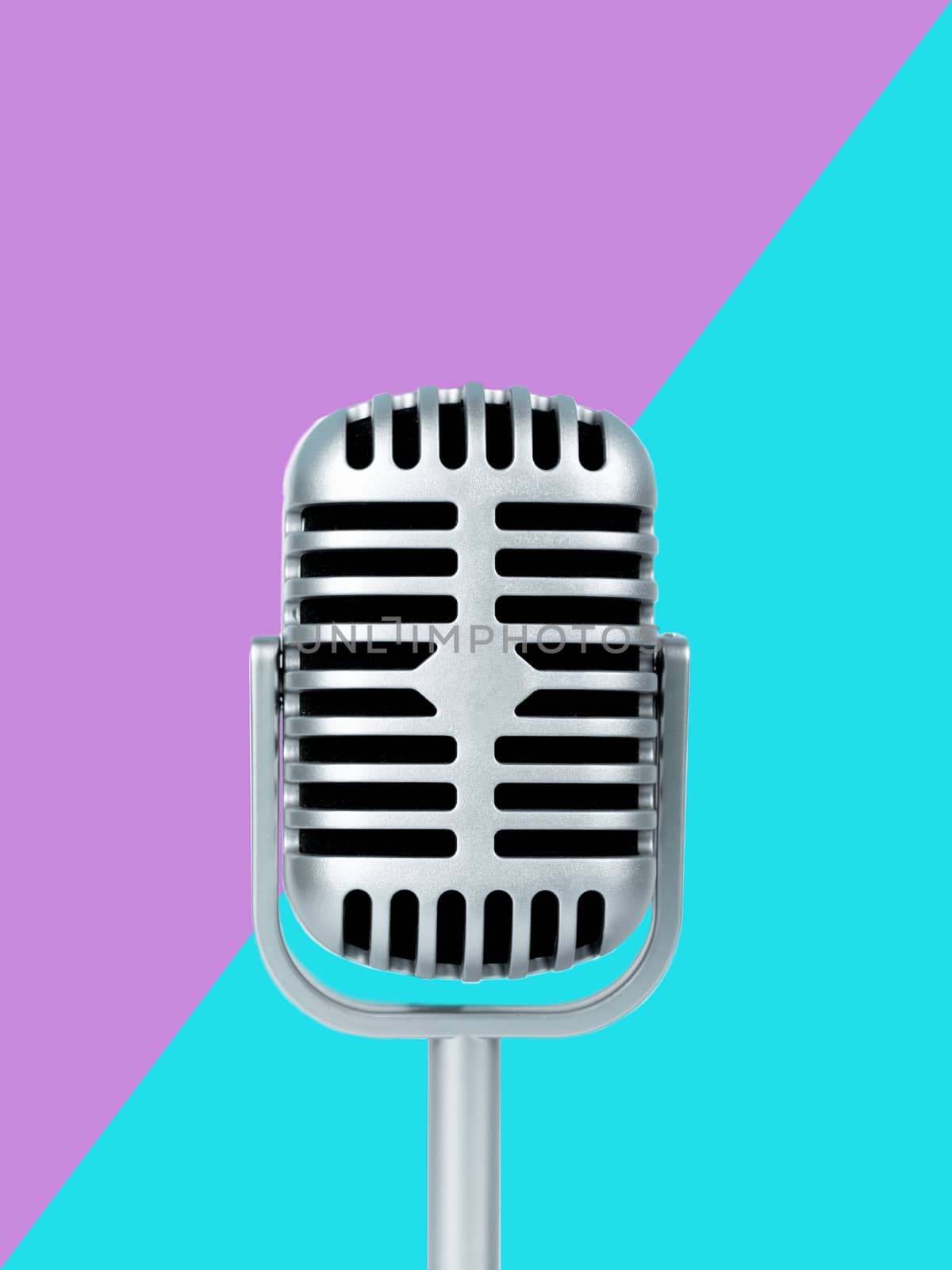 Microphone retro on color background by Buttus_casso