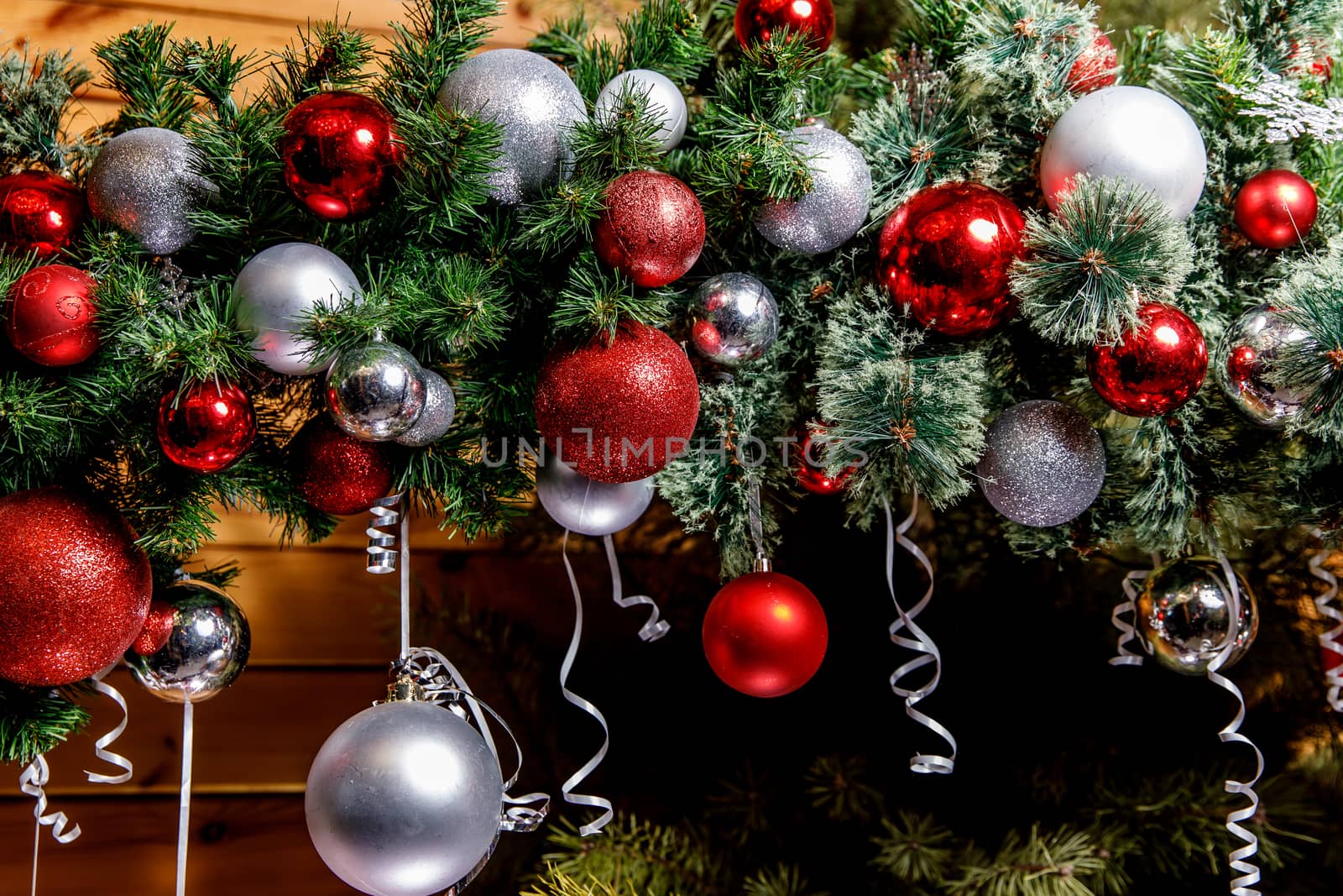Merry Christmas and Happy Holidays. Christmas tree decor. by 9parusnikov