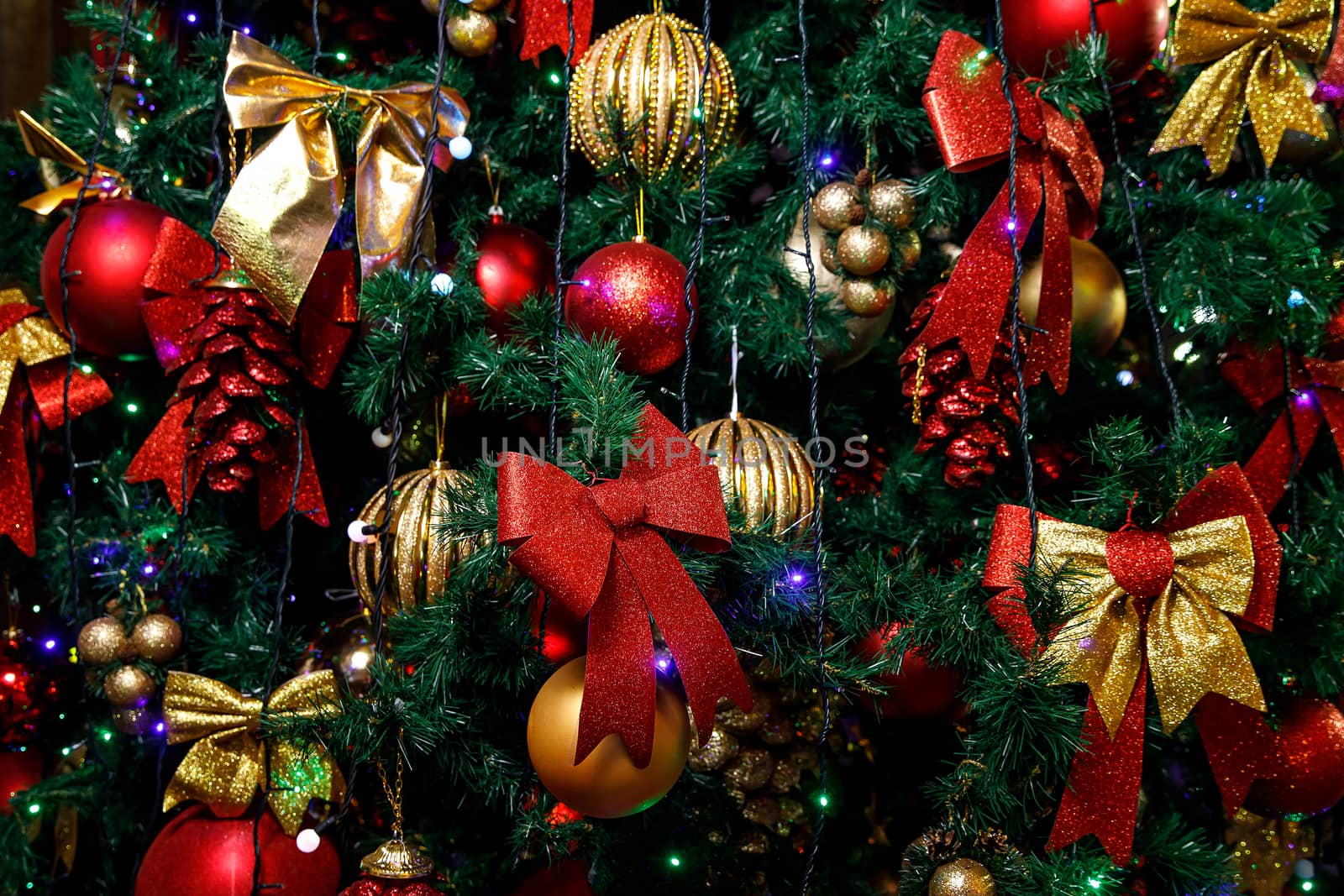 Merry Christmas and Happy Holidays. Christmas tree decor