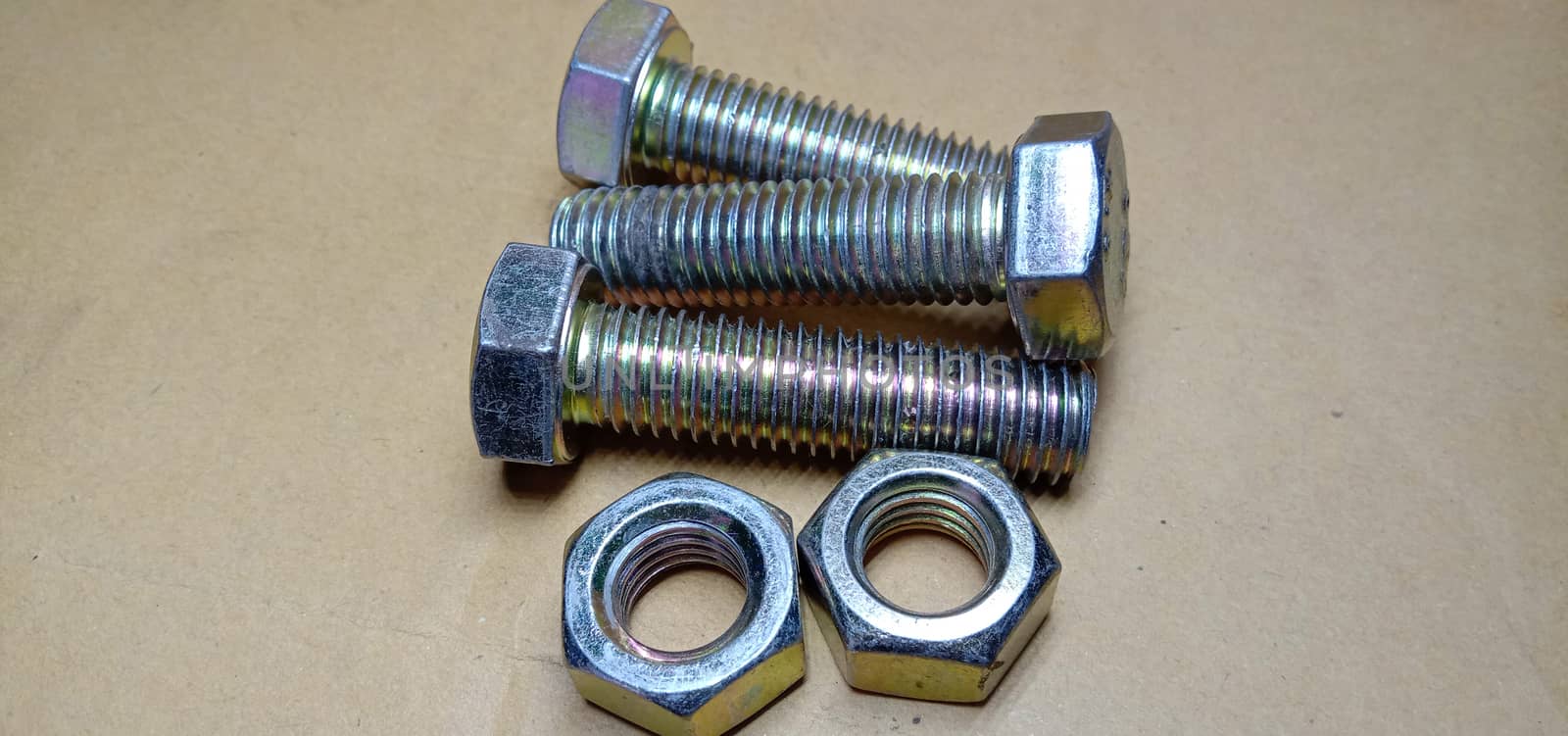 Iron Made Nut and Bolt Closeup For Sell