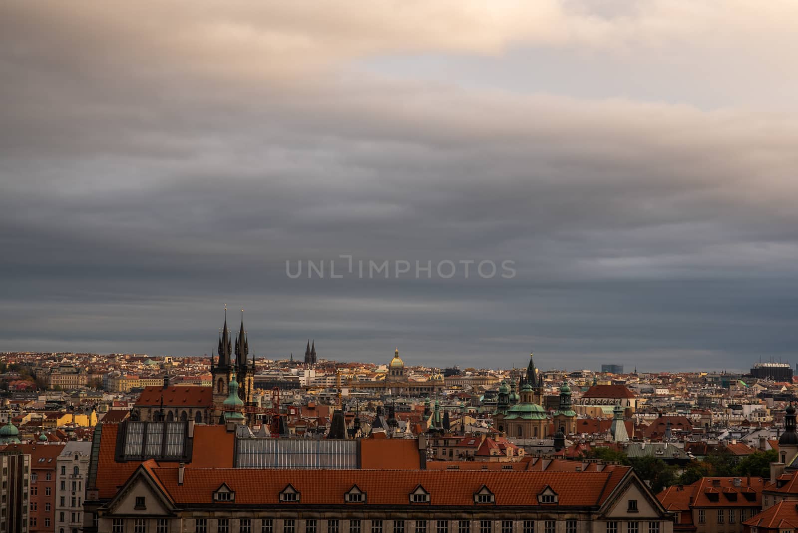 Panoramic view of Prague bridges by gonzalobell