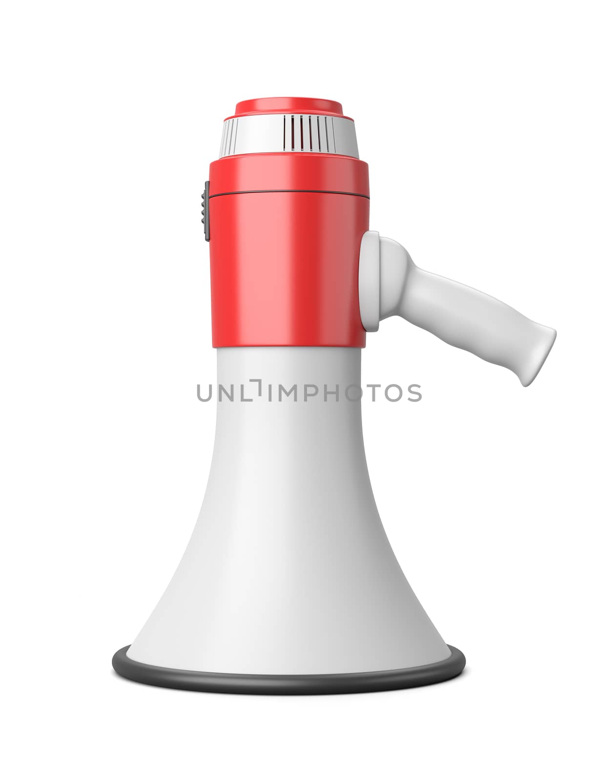 Red Megaphone on White Background by make