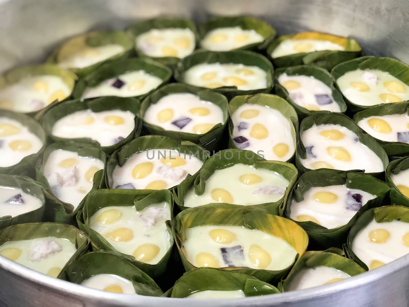 Homemade Chinese new year's sticky rice cake for pay respect for by Surasak