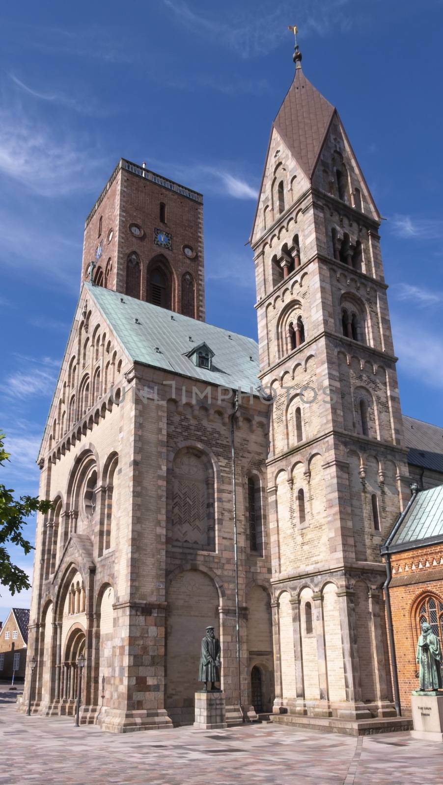 Medieval cathedral, Church of our Lady in Ribe by day, Denmark
