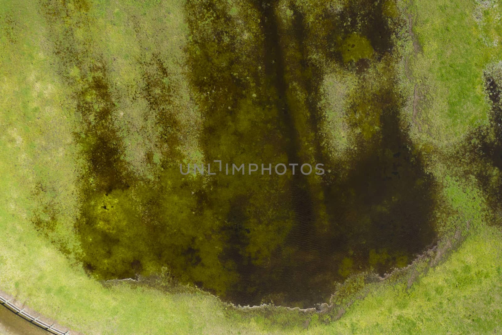 Aerial photograph of flooding in an agricultural field by WittkePhotos