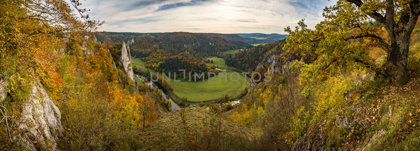 Fantastic autumn hike in the beautiful Danube valley at the Beuron monastery with beautiful views and rocks