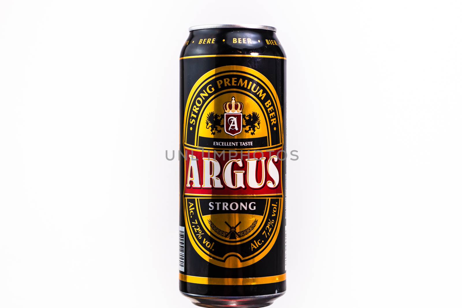 Argus Premium Lager beer. Lild supermarket own brand beer. Studi by vladispas