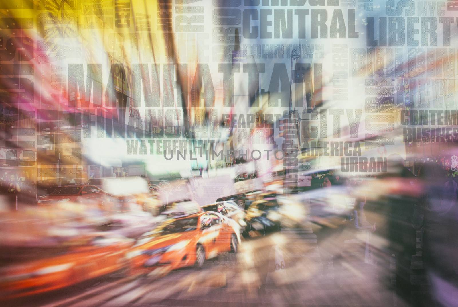 NYC Times Square. Modern art. 3D rendering