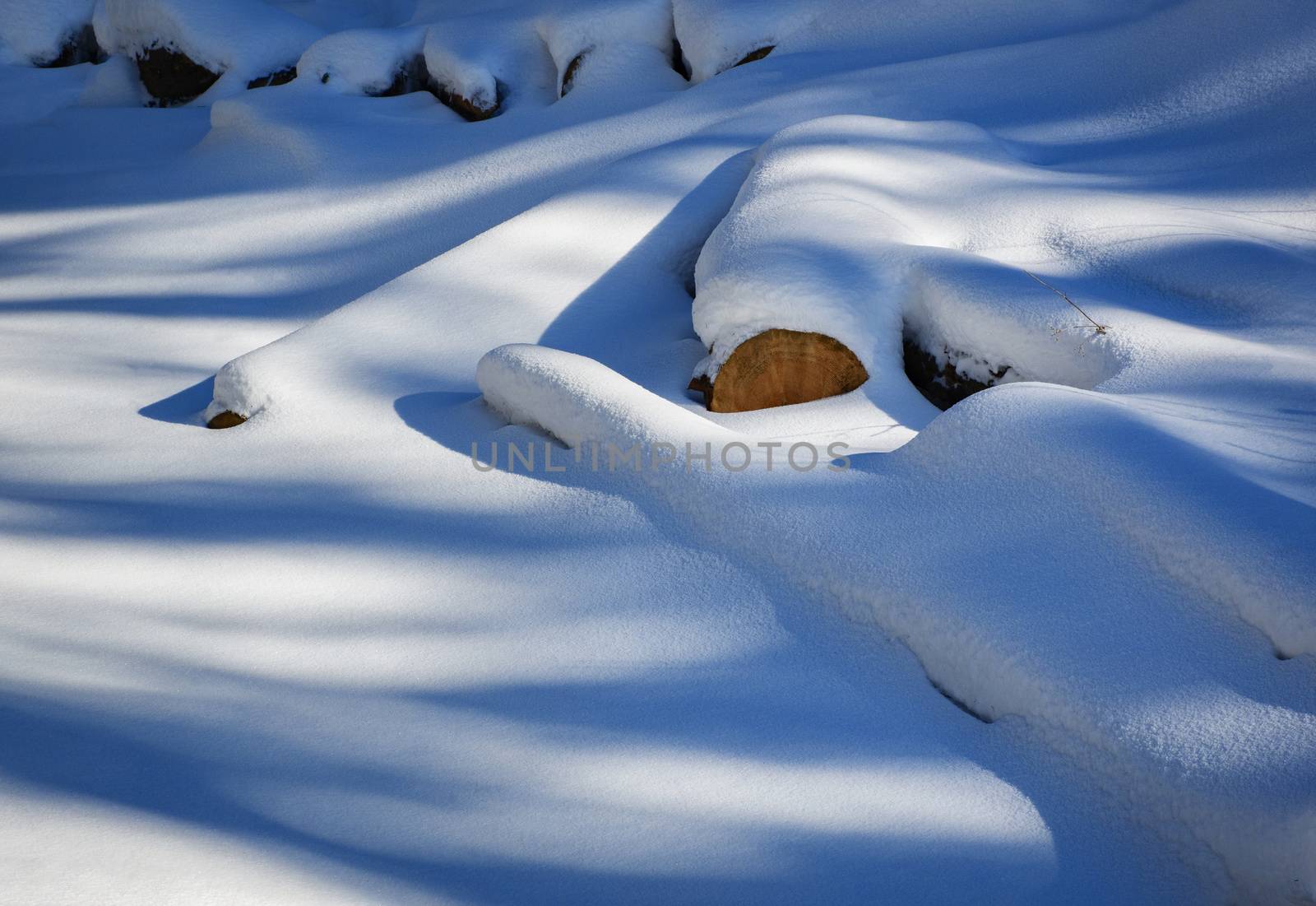 snowy wood dump by Ahojdoma