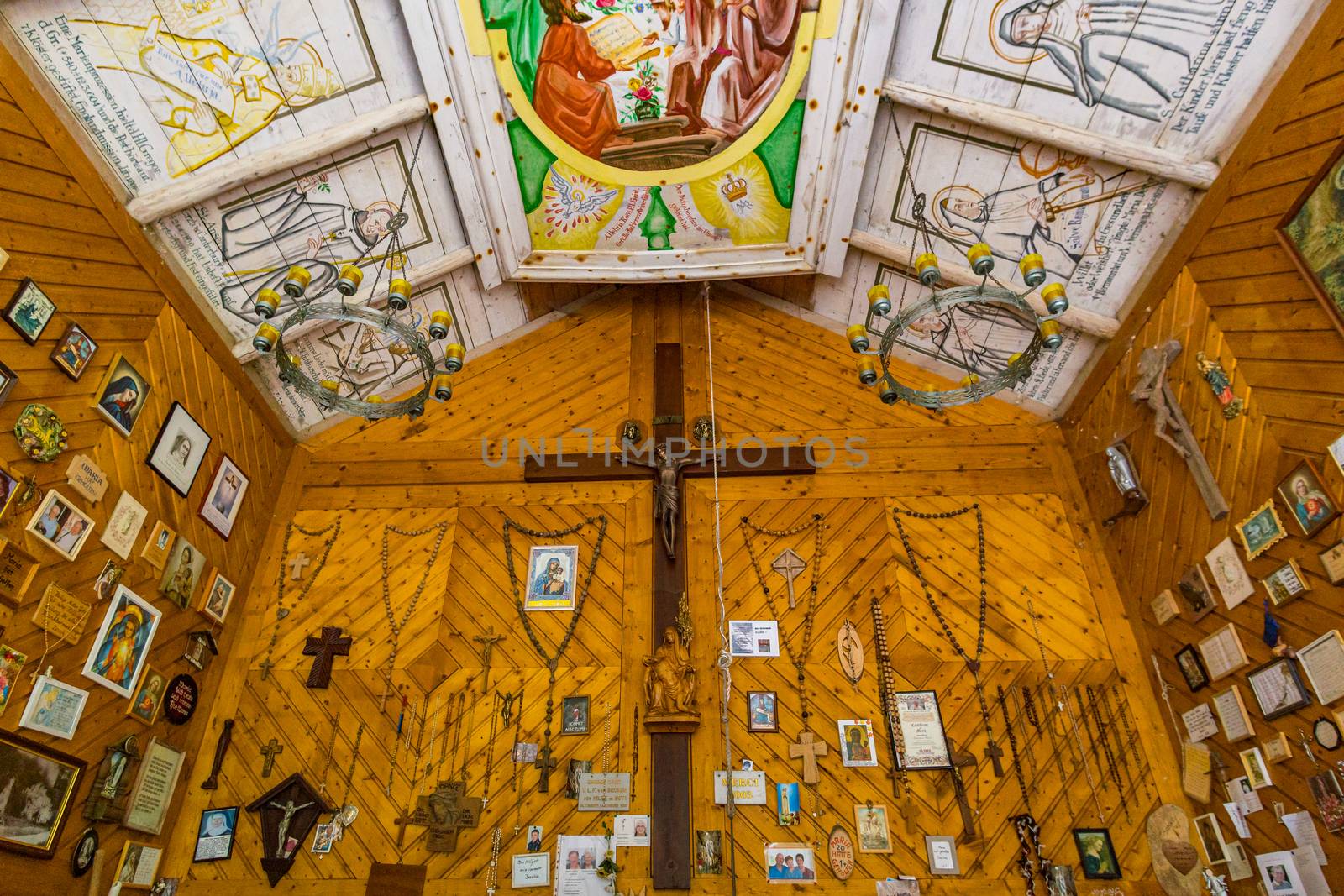 Holy Way of the Cross to the Lourdes Grotto, a pilgrimage site to the Chapel of the Mariengrotte in the Liebfrauental in the Danube Valley near Beuron