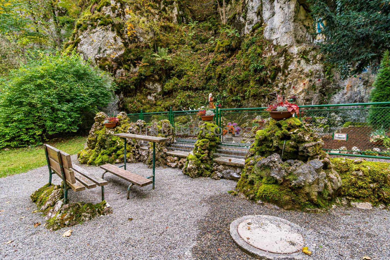 Holy Way of the Cross to the Lourdes Grotto a pilgrimage site to the Chapel in the Liebfrauental by mindscapephotos