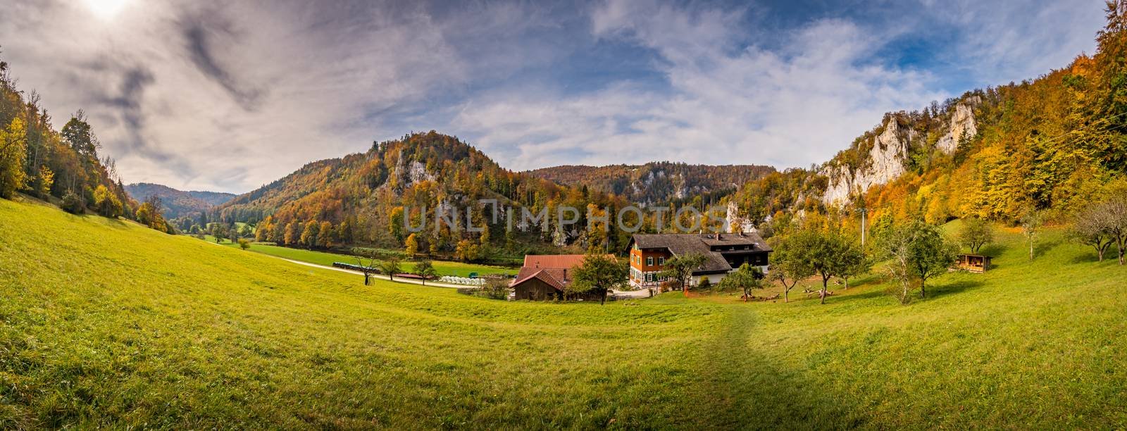 Fantastic autumn hike in the beautiful Danube valley at the Beuron monastery with beautiful views and rocks