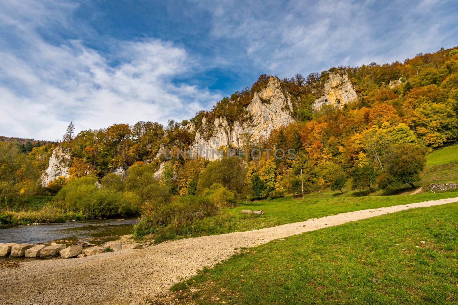 Fantastic autumn hike in the beautiful Danube valley at the Beuron monastery with beautiful views and rocks